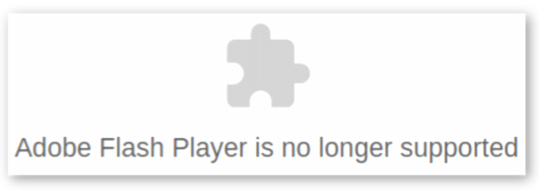 Плагин адобе флеш больше не поддерживается
